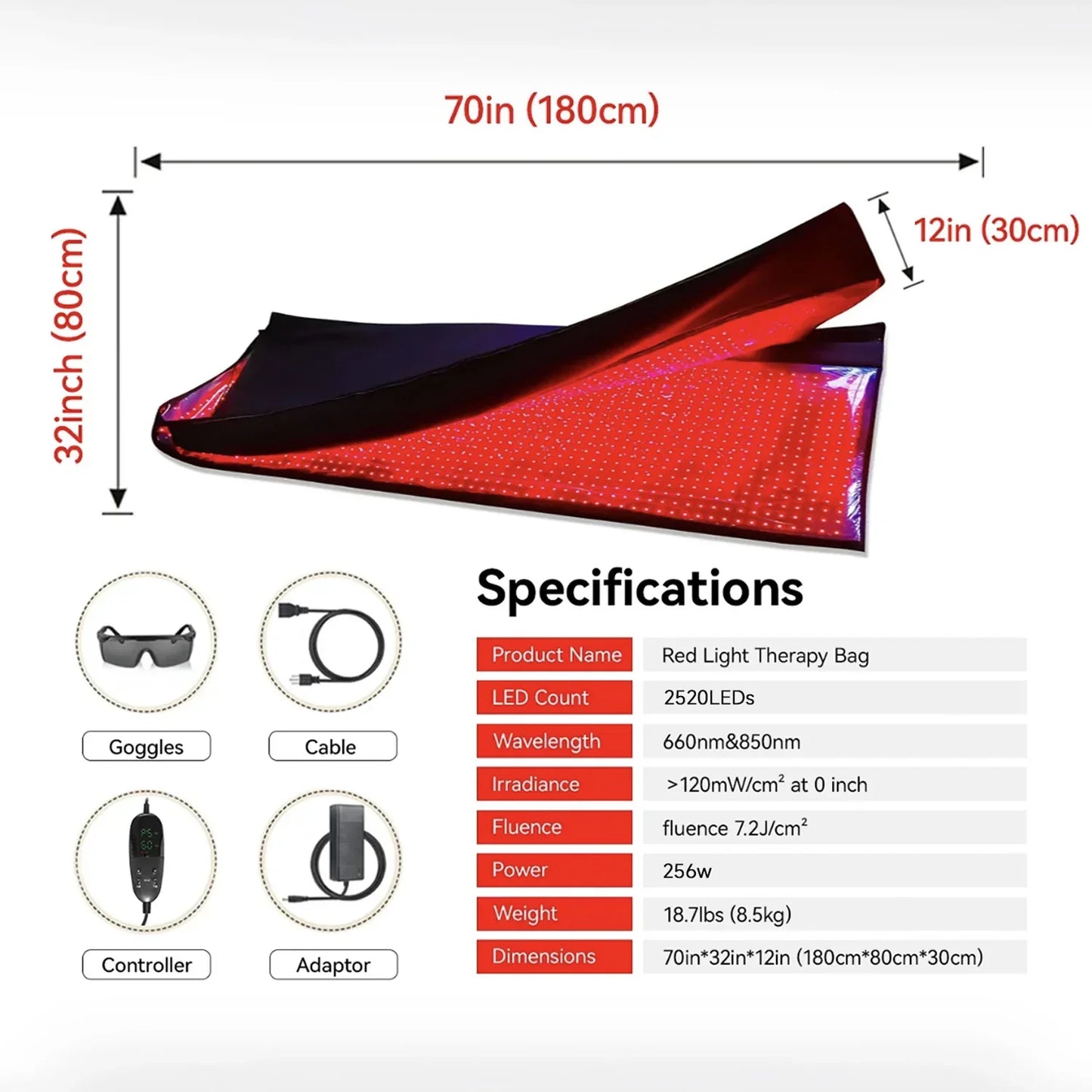 Omni Glow Red and Infrared Light Therapy Bag